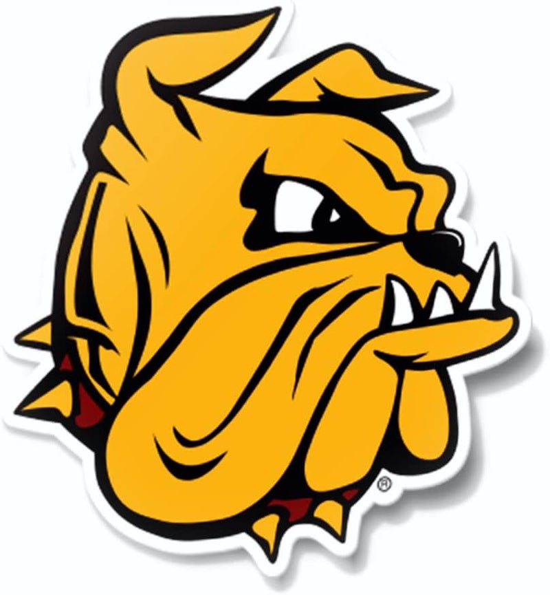 Nudge Printing Minnesota Duluth Bulldogs Head Logo Weatherproof Vinyl Sticker Car Decal from - Image 1